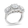 Image 3 : 2.11 ctw CENTER Diamond 18K White Gold Ring (5.14 ctw Diamonds)
