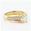 Image 2 : 1.67 ctw CENTER Diamond 18K Yellow Gold Ring (2.00 ctw Diamonds)
