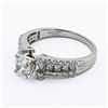 Image 1 : 0.75 ctw H COLOR CENTER Diamond Platinum Ring (1.37 ctw Diamonds)