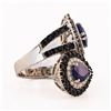 Image 2 : 8.51 ctw Blue Sapphire and 0.60 ctw Diamond 14K White Gold Ring