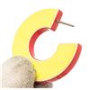 Image 7 : Hermes Yellow Red Selle Earrings