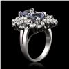 Image 3 : 3.57 ctw Tanzanite and 2.07 ctw Diamond 14K White Gold Ring