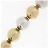 Image 7 : Vintage 18k Rose White Yellow Gold Graduated Round Ball Bead 6.0-14.3mm Necklace