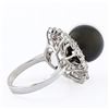 Image 3 : 12.9mm Tahitian South Sea Pearl and 1.16 ctw Diamond 14K White Gold Ring