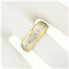 Image 3 : Vintage Unisex Solid Platinum & 18k Gold Heavy Polished Wedding Band Ring 10.93g