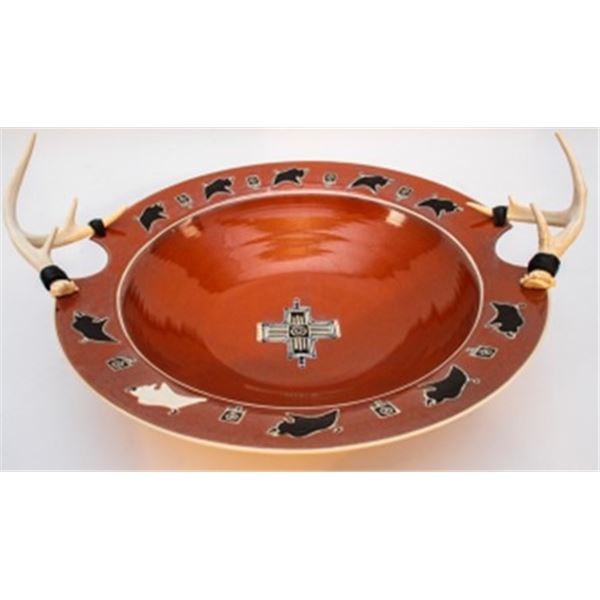 Hand crafted clay Antler bowl