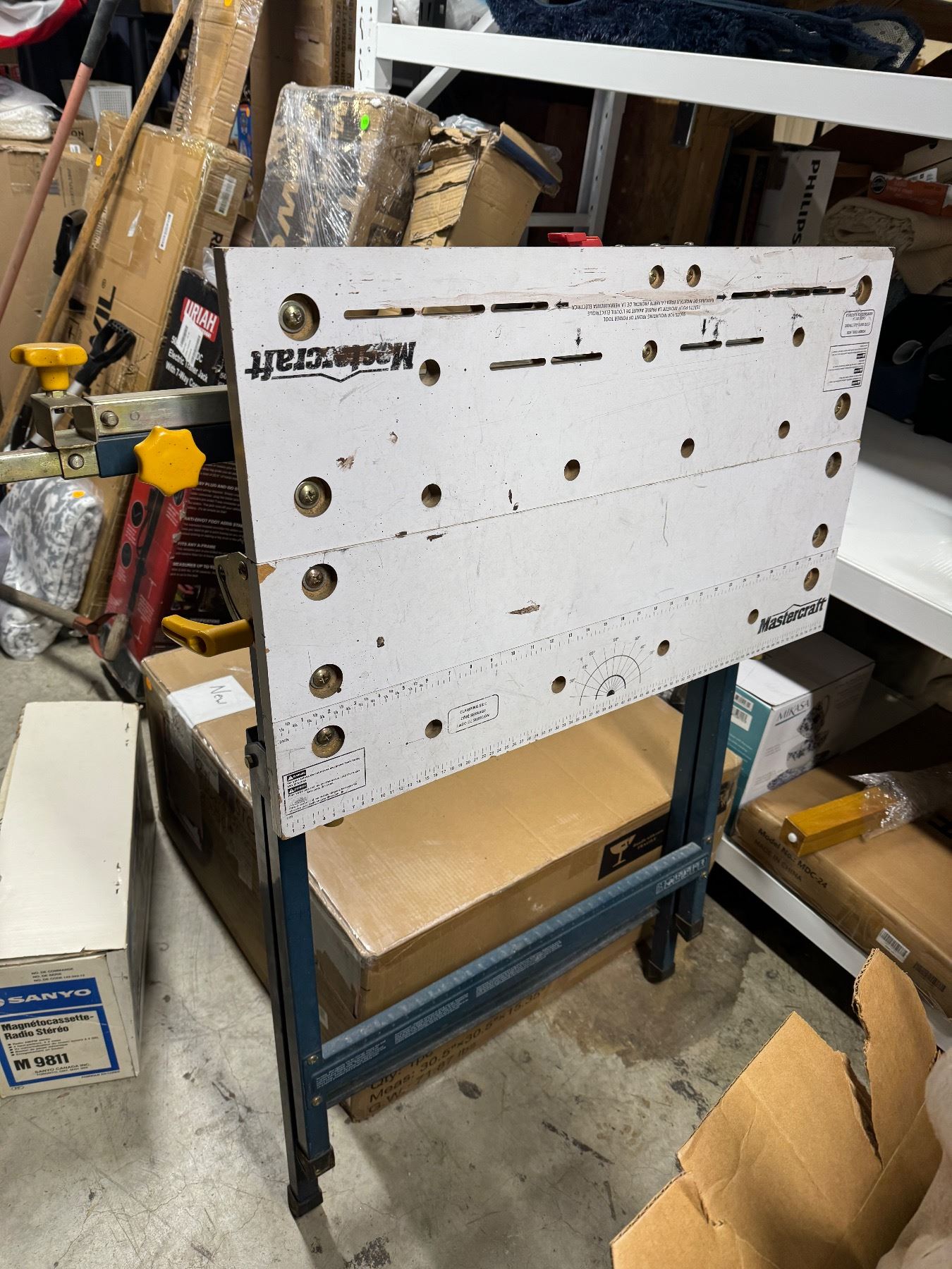 Mastercraft work table with power plugs