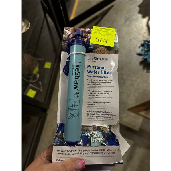 LifeStraw Go - Gourde Filtre 22 Fl Oz - Blanche - Neuve - Eau Potable Sécurisée