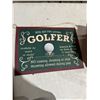 Image 1 : Golfer Tin sign