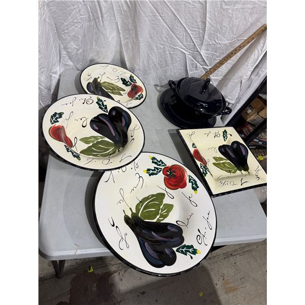 Assorted serving dishes