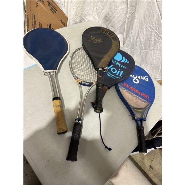 Assorted rackets