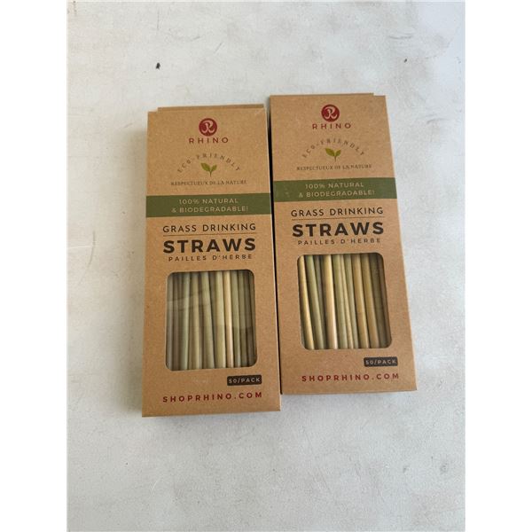 New Rhino grass drinking straws