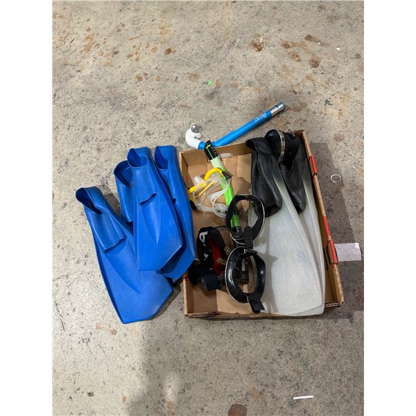 Flippers and masks etc