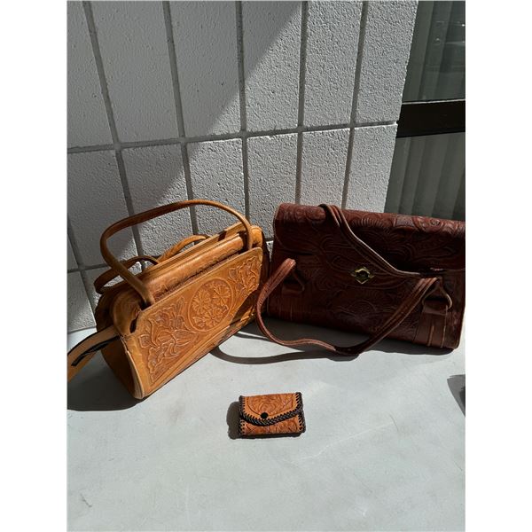 Leather handbags and Key holder