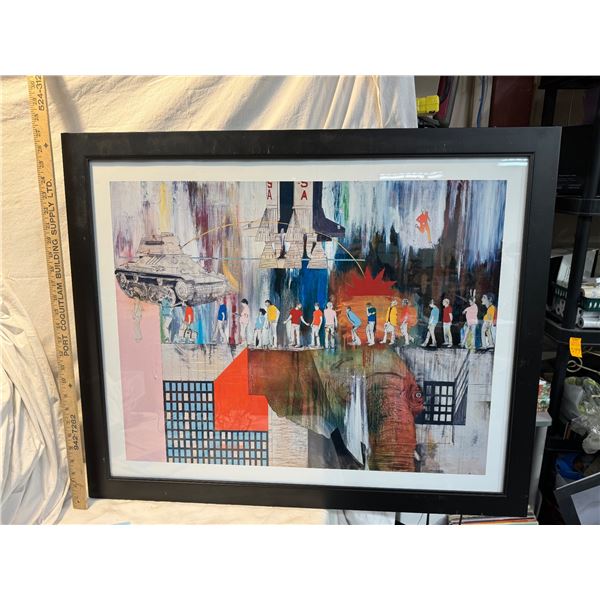 Abstract Expressionist wall hanging