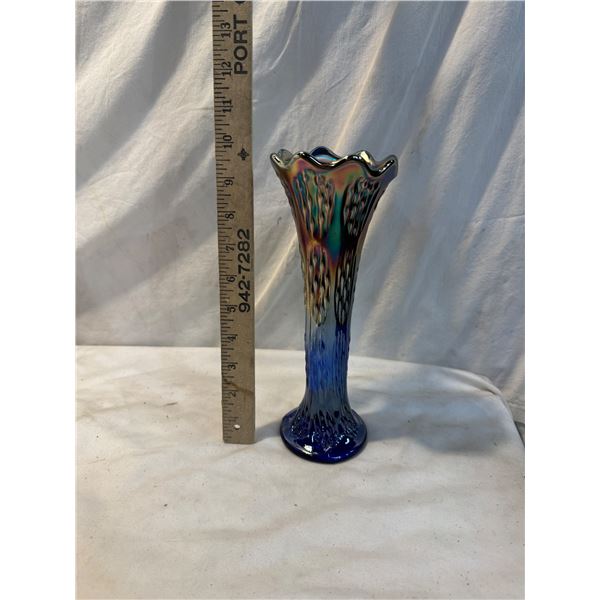 Vintage carnival glass "Raindrops " vase