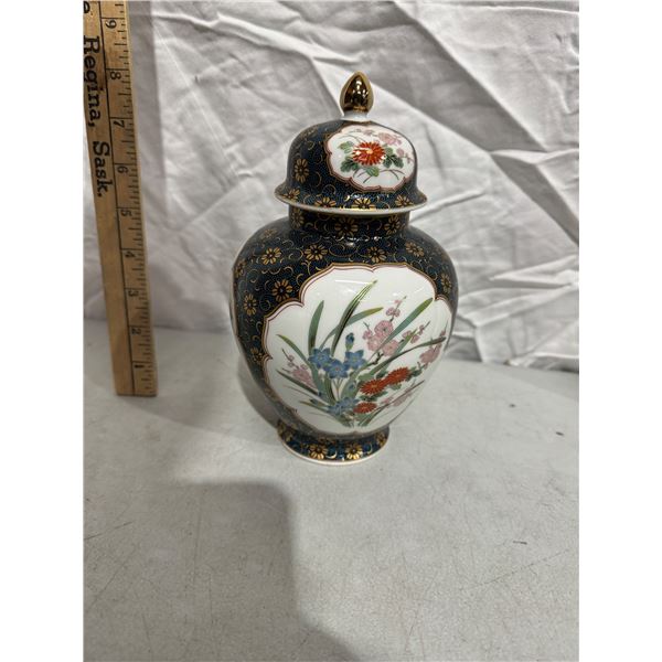 Vintage ginger jar with floral designed Japan