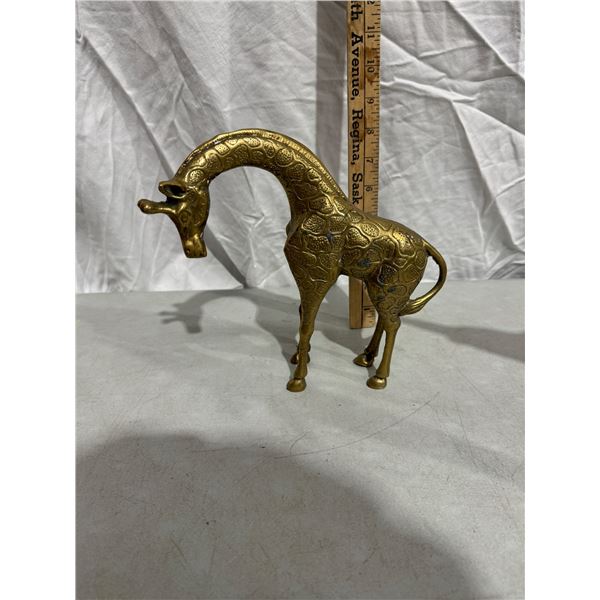 Brass giraffe figure