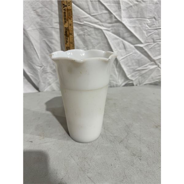 Hazel Atlas milk glass vase