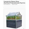 Image 1 : Compact polycarbonate greenhouse, aluminum frame with built-in storage, perfect for urban gardens, n