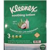 Image 1 : Kleenex with soothing lotion, enriched with coconut oil and aloe, 3-ply for extra softness, 360 shee