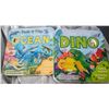Image 1 : Interactive children's books with ocean and dinosaur themes, featuring 12 chunky flaps, new.