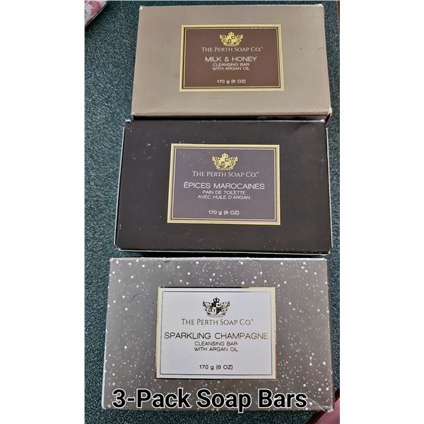 Luxurious set includes Milk & Honey, Moroccan Spices, and Sparkling Champagne, enriched with argan o