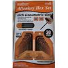 Image 1 : 30-piece allen key set with inch and metric sizes, includes foldable storage case, new.