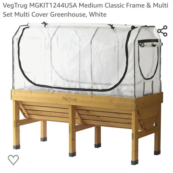 Raised garden bed protective cover, perfect for year-round planting, new.