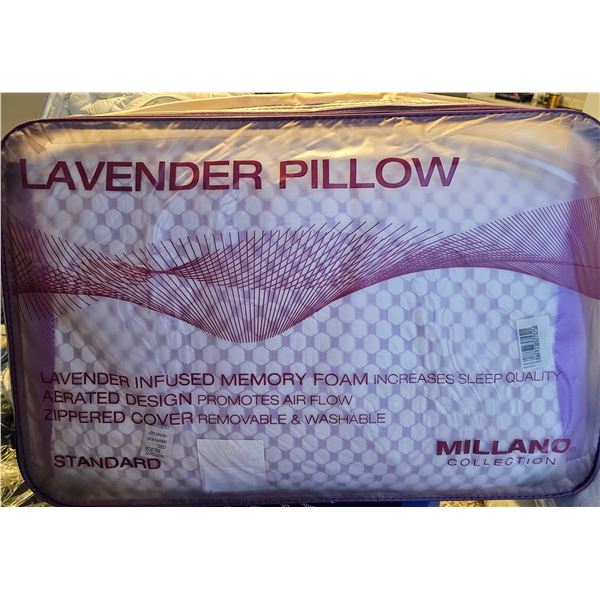 Infused memory foam for enhanced sleep, breathable with removable cover, standard size, new.