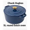 Image 1 : 5L capacity, enamel-coated round Dutch oven, perfect for slow cooking, new.