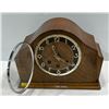 Image 3 : Vintage Art Modern Mid 20th Century Mantle Clock Made in Germany 13Wx6Dx9H