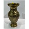 Image 1 : Ming Dynasty Carved Brass Vase Reproduction from Early 1900's 12Hx6D