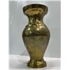 Image 3 : Ming Dynasty Carved Brass Vase Reproduction from Early 1900's 12Hx6D