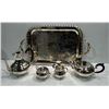 Image 1 : Silver Plated Tea & Coffee Service with Tray, plus Creamer & Sugar Bowl with Lid