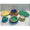 Image 1 : Collection of Colourful Vintage Fiestaware, Various Sized Plates