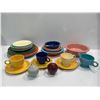Image 1 : Collection of Colourful Vintage Fiestaware, Various Sized Plates