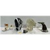 Image 2 : Glass Animal Paperweights - Polar Bear, Cow, Orca Tail, and Dragon plus Soapstone Frog