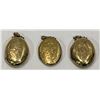Image 1 : Three Engraved Gold Filled Oval Shaped Lockets