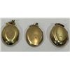 Image 2 : Three Engraved Gold Filled Oval Shaped Lockets