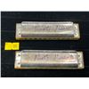 Image 1 : Two Marine Band Harmonicas Signed by Rusty Reed