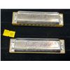 Image 1 : Two Marine Band Harmonicas Signed by Rusty Reed