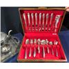 Image 4 : Two Silver Plated Cutlery Sets with Cases, Silver Plated Tea & Coffee Service and Souvenir Spoons