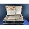 Image 7 : Antique Decorative Steamer Travel Trunk 32Lx20.5Dx27H