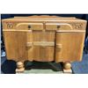 Image 1 : Solid Wood Art Deco Style Buffet/Side Board with Felt Lined Drawer  48Wx20Dx36H