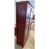 Image 5 : Solid Wood Glass Door Display Cabinet with 2 Drawers 35Wx14.5Dx66H