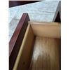 Image 6 : Solid Wood Glass Door Display Cabinet with 2 Drawers 35Wx14.5Dx66H