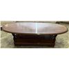 Image 4 : Solid Wood Oval Shaped Coffee Table with Drawer 60Lx22.5Dx16H