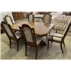 Image 1 : Solid Wood Dining Set with 6 Chairs and leaf 66.5Lx42Wx30H with leaf 90.5L