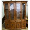 Image 1 : Solid Wood Arcese Brothers China Hutch with Glass Shelves and Lighting and Hidden Drawer 60Wx18Dx76H